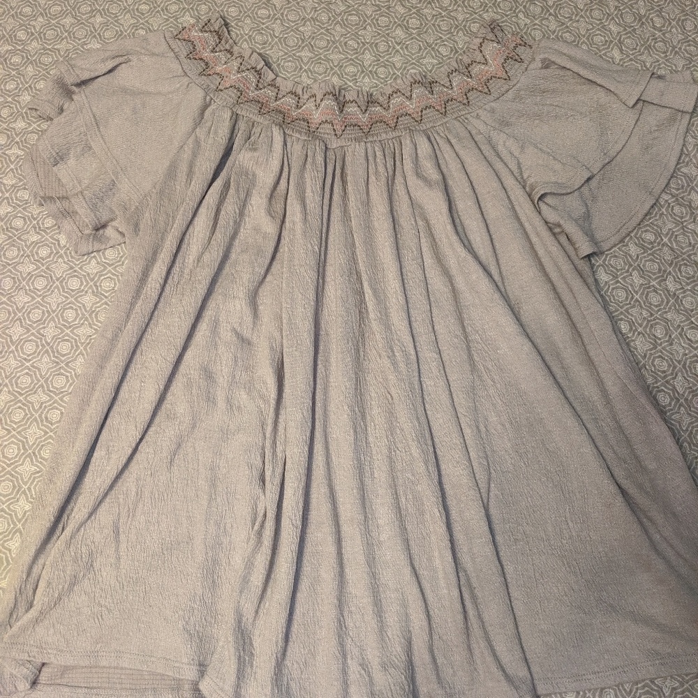 Knox Rose top, XL, embroidered